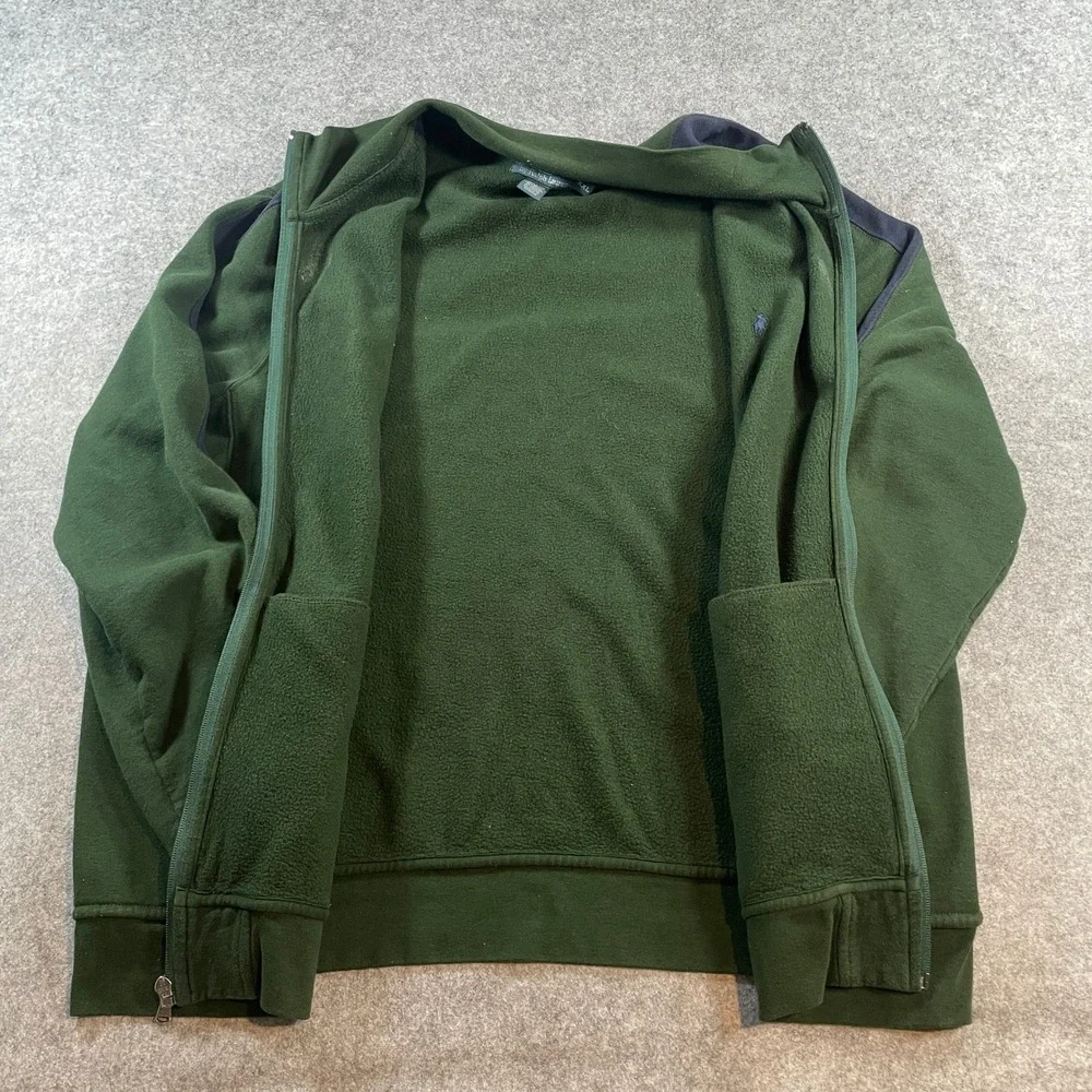 Polo Ralph Lauren Mens Jacket XXL Green Classic Prep Full Zip Harrington Bomber